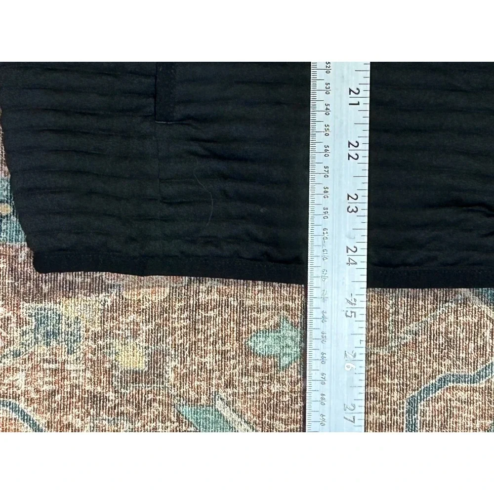 LL Bean Mens Airlight Fleece Vest Black Textured Full Zip Size Medium Corporate